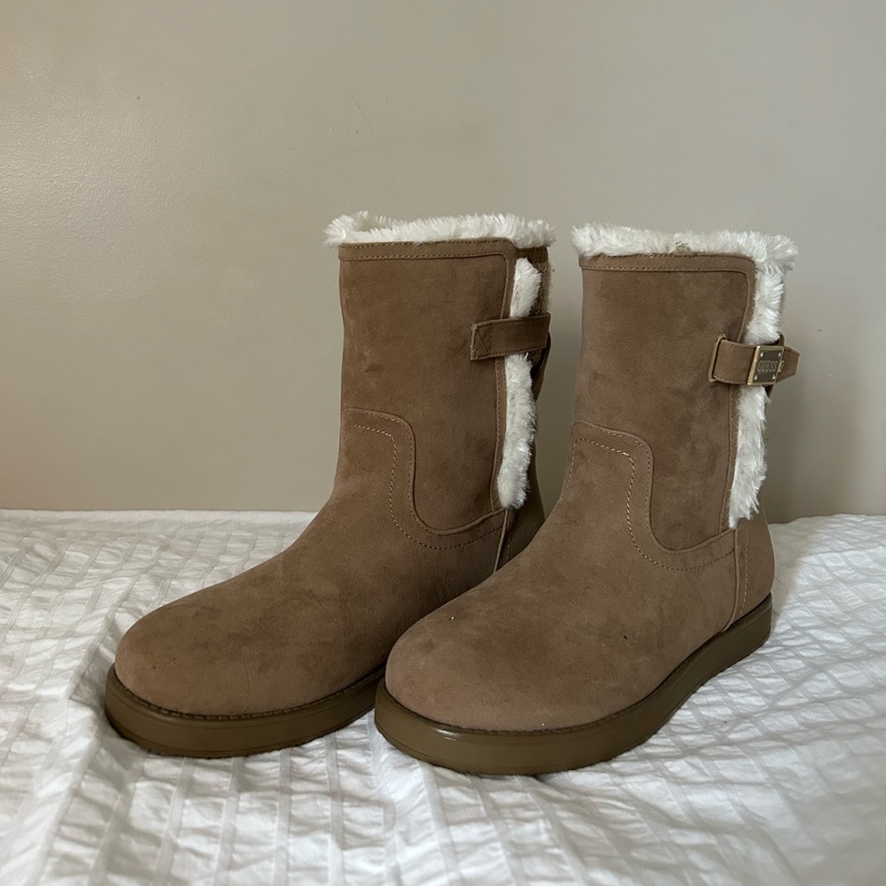 GUESS Suede Faux Fur Boots